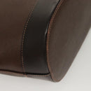 BURBERRY Tote Bag Leather Brown Gold Auth bs26689-15