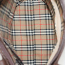 BURBERRY Tote Bag Leather Brown Gold Auth bs26689-11