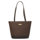 BURBERRY Tote Bag Leather Brown Gold Auth bs26689-13