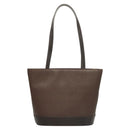 BURBERRY Tote Bag Leather Brown Gold Auth bs26689-2