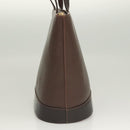 BURBERRY Tote Bag Leather Brown Gold Auth bs26689-4