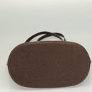 BURBERRY Tote Bag Leather Brown Gold Auth bs26689-5