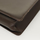 BURBERRY Nova Check Shoulder Bag Leather Brown Silver Auth bs26690-9