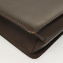 BURBERRY Nova Check Shoulder Bag Leather Brown Silver Auth bs26690-14