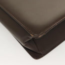 BURBERRY Nova Check Shoulder Bag Leather Brown Silver Auth bs26690-15