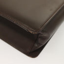 BURBERRY Nova Check Shoulder Bag Leather Brown Silver Auth bs26690-16