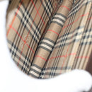 BURBERRY Nova Check Shoulder Bag Leather Brown Silver Auth bs26690-10