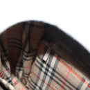 BURBERRY Nova Check Shoulder Bag Leather Brown Silver Auth bs26690-11