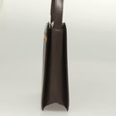 BURBERRY Nova Check Shoulder Bag Leather Brown Silver Auth bs26690-3