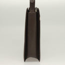 BURBERRY Nova Check Shoulder Bag Leather Brown Silver Auth bs26690-4