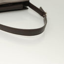 BURBERRY Nova Check Shoulder Bag Leather Brown Silver Auth bs26690-7