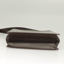 BURBERRY Nova Check Shoulder Bag Leather Brown Silver Auth bs26690-5