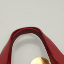 BURBERRY Nova Check Hand Bag Canvas Leather Red Gold Auth bs26691-8