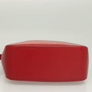 BURBERRY Nova Check Hand Bag Canvas Leather Red Gold Auth bs26691-5