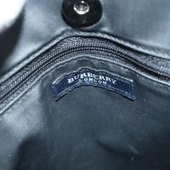 BURBERRY Nova Check Hand Bag Nylon Pink Silver Auth bs26692