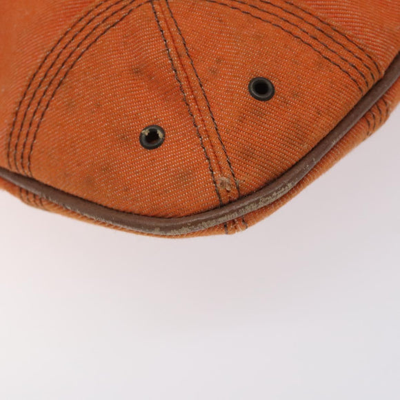 BURBERRY Blue Label Boston Bag Canvas Leather Orange Auth bs26695