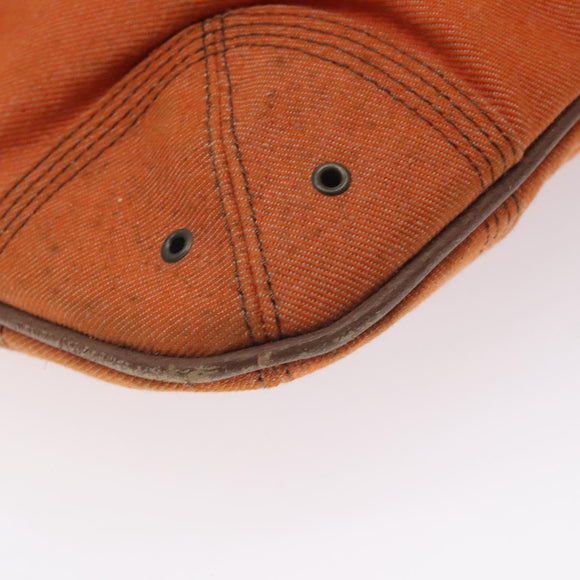 BURBERRY Blue Label Boston Bag Canvas Leather Orange Auth bs26695