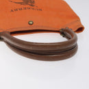 BURBERRY Blue Label Boston Bag Canvas Leather Orange Auth bs26695-7