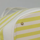 BURBERRY Blue Label Chain Tote Bag Coated Canvas Light Yellow Auth bs26698-11