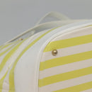 BURBERRY Blue Label Chain Tote Bag Coated Canvas Light Yellow Auth bs26698-13