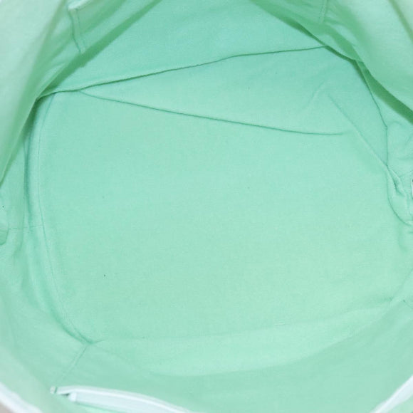 BURBERRY Blue Label Chain Tote Bag Coated Canvas Light Yellow Auth bs26698