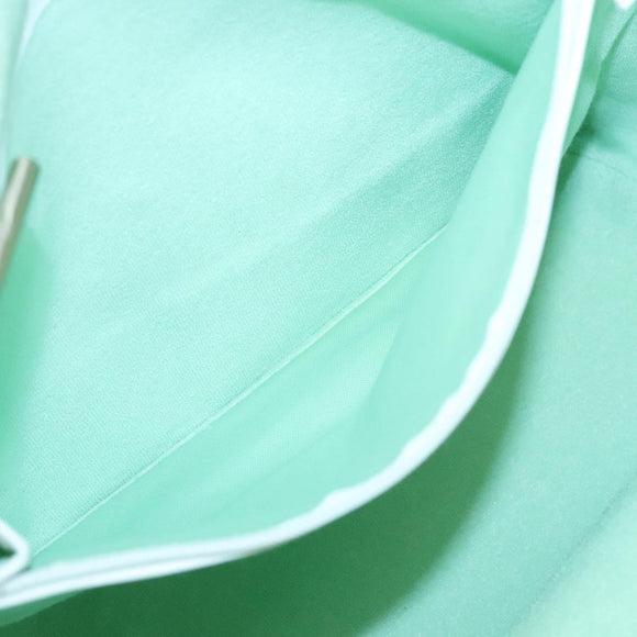 BURBERRY Blue Label Chain Tote Bag Coated Canvas Light Yellow Auth bs26698