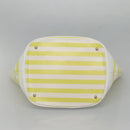 BURBERRY Blue Label Chain Tote Bag Coated Canvas Light Yellow Auth bs26698-9