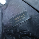 VERSACE Medusa Shoulder Bag Nylon Leather Black Gold Auth bs26702-20