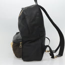 VERSACE Medusa Shoulder Bag Nylon Leather Black Gold Auth bs26702-4