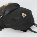 VERSACE Medusa Shoulder Bag Nylon Leather Black Gold Auth bs26702-6