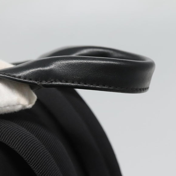 VERSACE Medusa Shoulder Bag Nylon Leather Black Gold Auth bs26702