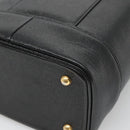 VERSACE Vanity Bag Leather Black Gold Auth bs26703-15