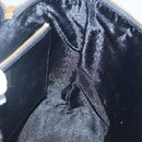 VERSACE Vanity Bag Leather Black Gold Auth bs26703-17