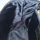 VERSACE Vanity Bag Leather Black Gold Auth bs26703-18