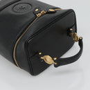 VERSACE Vanity Bag Leather Black Gold Auth bs26703-6