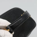 VERSACE Vanity Bag Leather Black Gold Auth bs26703-7
