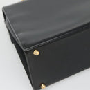 Gianni Versace Hand Bag Leather Black Gold Auth bs26704-16