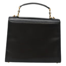 Gianni Versace Hand Bag Leather Black Gold Auth bs26704-2