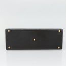 Gianni Versace Hand Bag Leather Black Gold Auth bs26704-5