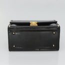 VERSACE Vanity Bag Enamel Black Gold Auth bs26705-10