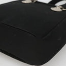 VERSACE Hand Bag Satin Black Silver Auth bs26706-15