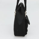 VERSACE Hand Bag Satin Black Silver Auth bs26706-3