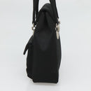 VERSACE Hand Bag Satin Black Silver Auth bs26706-5