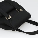 VERSACE Hand Bag Satin Black Silver Auth bs26706-6