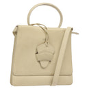 LOEWE Barcelona Hand Bag Leather 2way Beige Auth bs26715-1