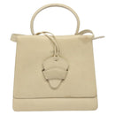 LOEWE Barcelona Hand Bag Leather 2way Beige Auth bs26715-13