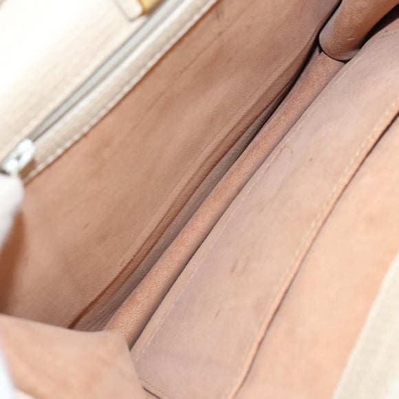 LOEWE Barcelona Hand Bag Leather 2way Beige Auth bs26715