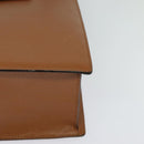 BVLGARI Shoulder Bag Leather Brown Silver Auth bs26717-14