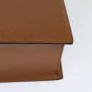 BVLGARI Shoulder Bag Leather Brown Silver Auth bs26717-16