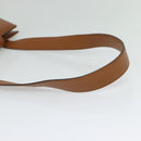 BVLGARI Shoulder Bag Leather Brown Silver Auth bs26717-7